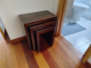 Mesas Auxiliares En Madera (3 Unidades).