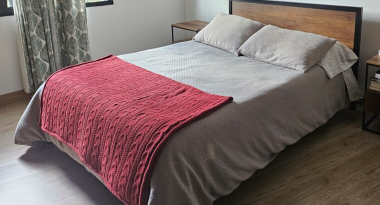 Cama Doble En Madera Incluye Colchón.
