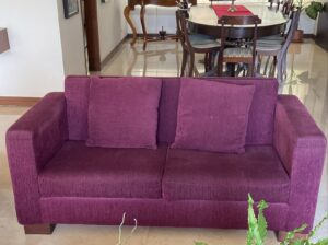Sofá De 2 Puestos Y Poltronas Muebles De Sala