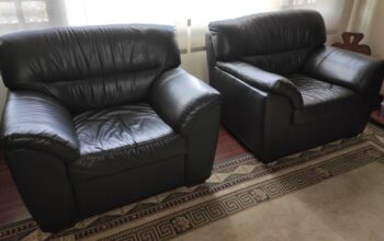 Poltronas 2 Unidades. Tapizadas En Cuero.
