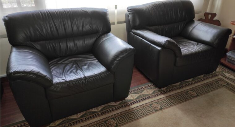 Poltronas 2 Unidades. Tapizadas En Cuero.