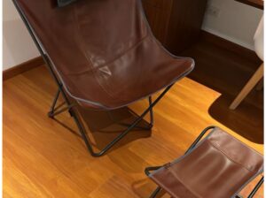 Poltrona Tipo Silla Mariposa Con Reposapiés