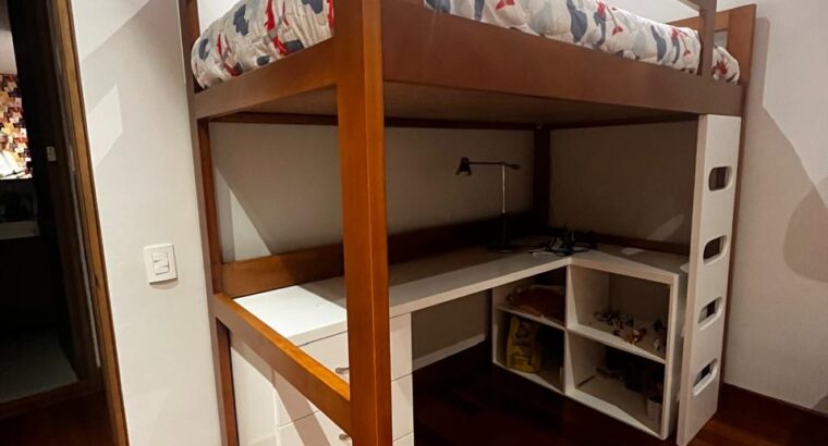 Camarote (Mueble Suizo) Con Colchón Y Escritorio.