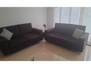 Sofas 2 Unidades. Tapizadas En Tela Microfibra.