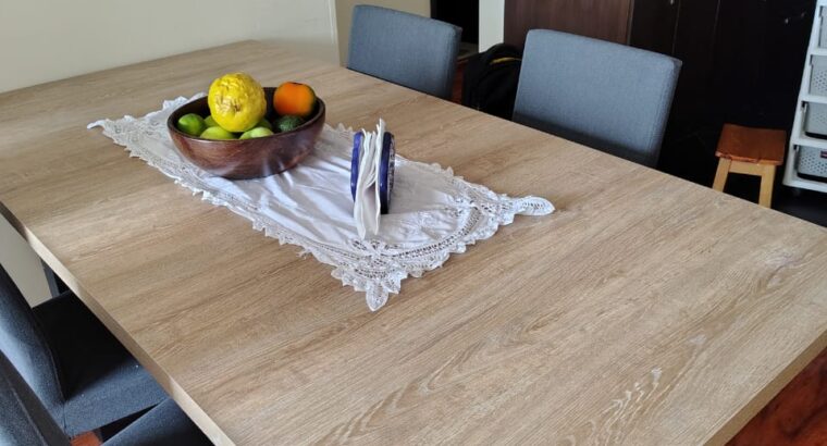 Comedor Moderno De 4 Puestos Madera Clara