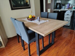 Comedor Moderno De 4 Puestos Madera Clara