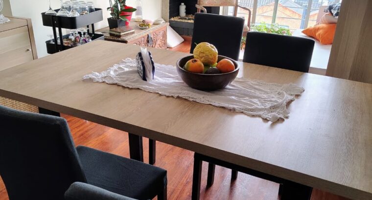Comedor Moderno De 4 Puestos Madera Clara