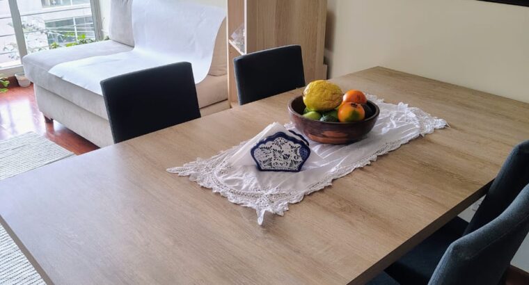 Comedor Moderno De 4 Puestos Madera Clara