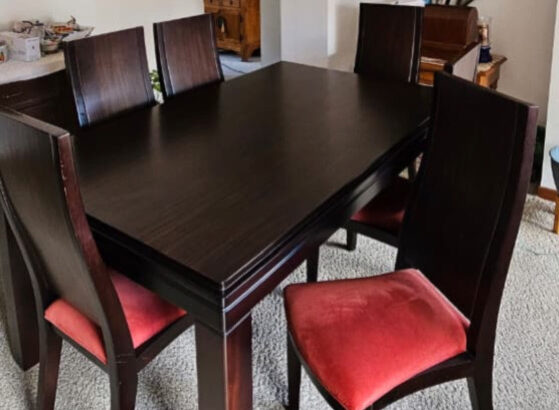 Comedor De 6 Puestos En Madera