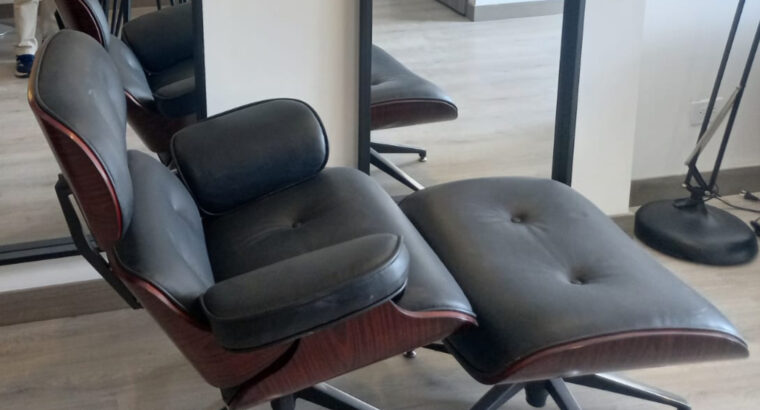 Sillón Tipo Eames Con Reposapies