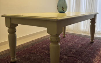 Mesa De Comedor Blanca En Madera De 6 a 8 Puestos