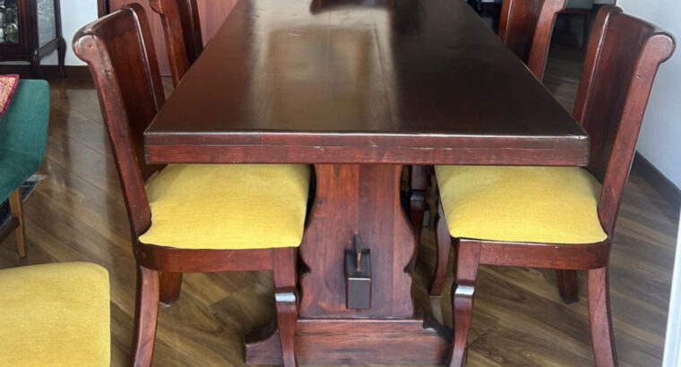 Comedor De 6 Puestos En Madera Maciza