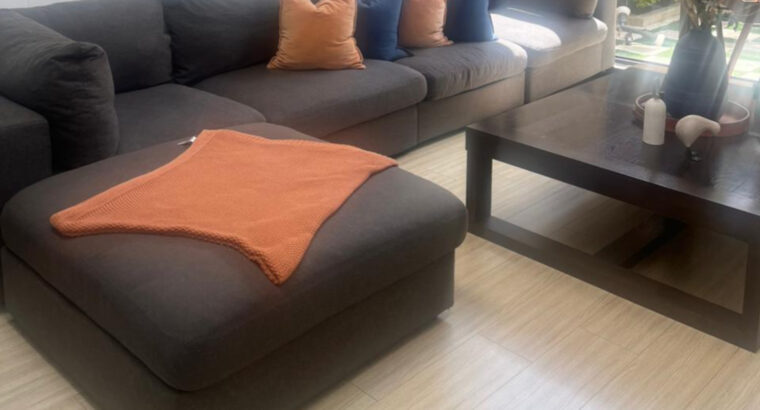 Muebles de Sala Sofá Modular En L Y Mesa De Centro