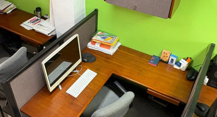 Escritorio En L Y Gabinete De Pared