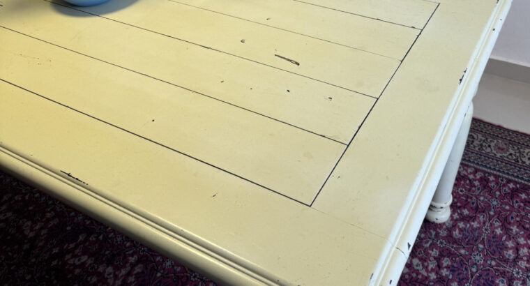 Mesa De Comedor Blanca En Madera De 6 a 8 Puestos