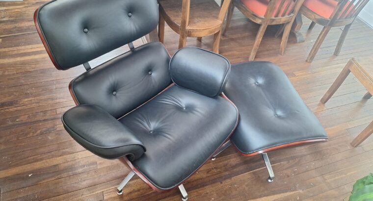 Sillón Tipo Eames Con Reposapies
