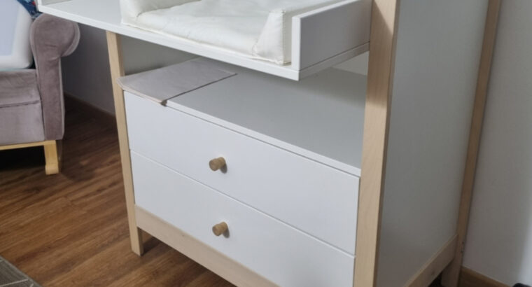 Comoda / Cambiador Blanco 2 Cajones
