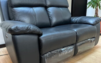 Sofá Reclinable Eléctrico En Cuero 2 Puestos
