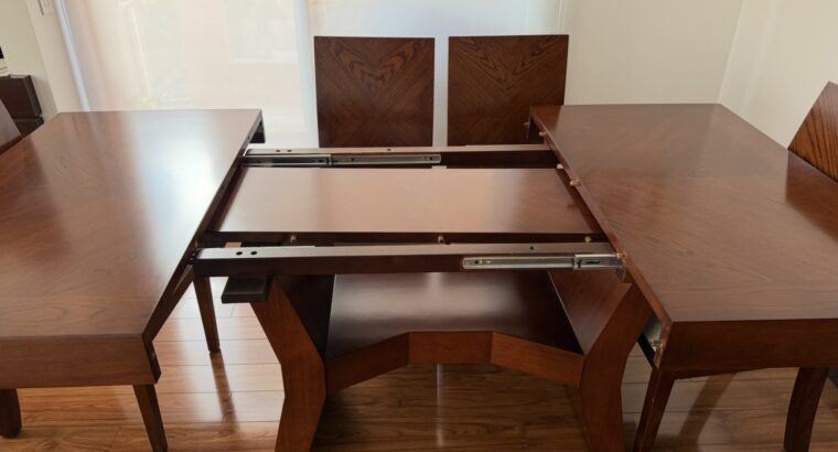 Comedor En Madera Mesa Extensible Y 6 Sillas