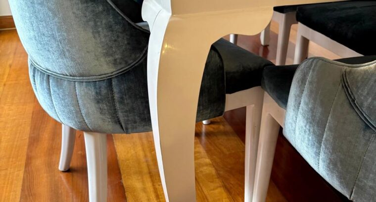 Juego De Comedor En Madera Con 6 Sillas