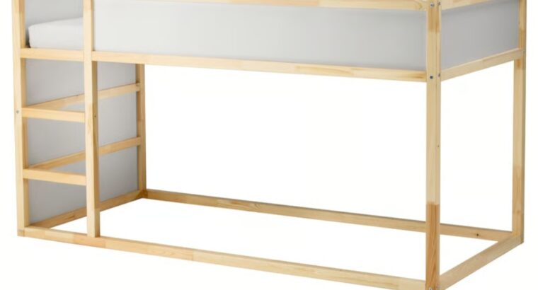 Cama Cuna Reversible Blanco Y Pino