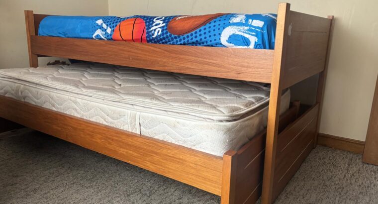 Camarote En Madera Cama Alta y Cama Nido