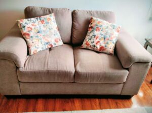 Sofá De 2 Puestos Color Gris