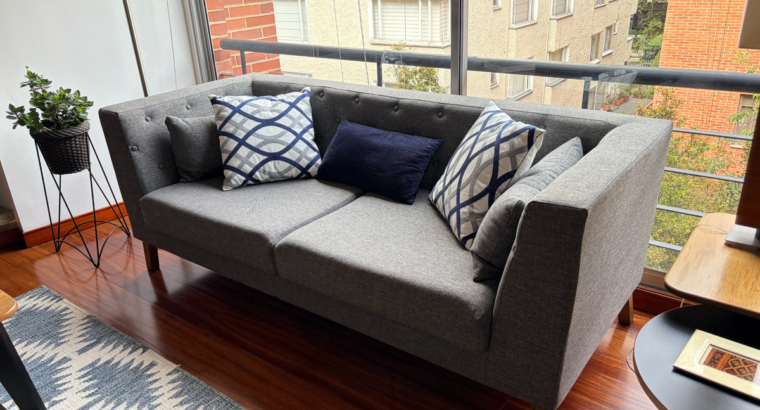 Sofá De 3 Puestos Color Gris