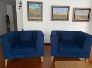 Poltronas Azules Estilo Escandinavo Moderno