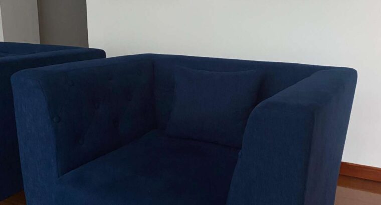 Poltronas Azules Estilo Escandinavo Moderno
