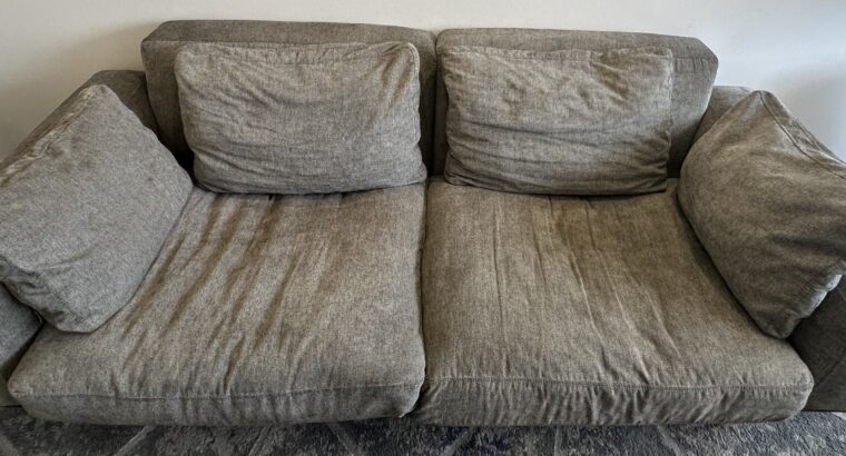 Sofá De 2 Puestos Color Gris