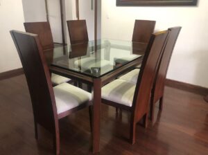 Juego De Comedor En Madera De 6 Puestos