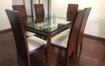 Juego De Comedor En Madera De 6 Puestos