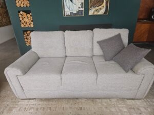 Juego De Sala: Sofá L, Sofa 3 Puestos, Mesa Y Puff