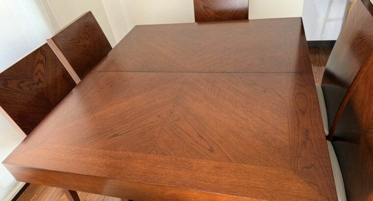 Comedor En Madera Mesa Extensible Y 6 Sillas