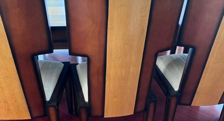 Comedor Cuadrado 12 Puestos En Madera Y Vidrio