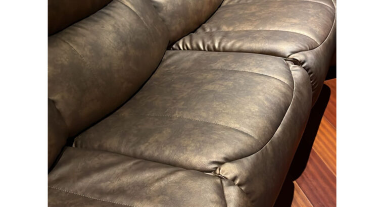 Sofá Modular En L 8 puestos Tapizado En Color Café