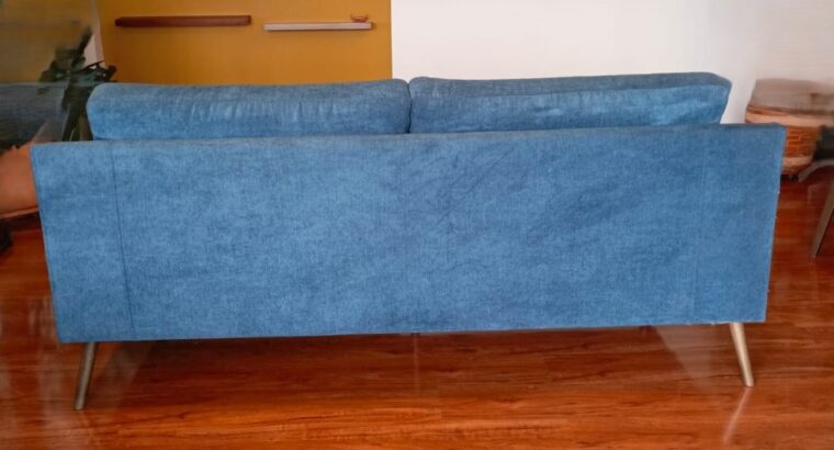 Sofá De 3 Puestos Color Azul