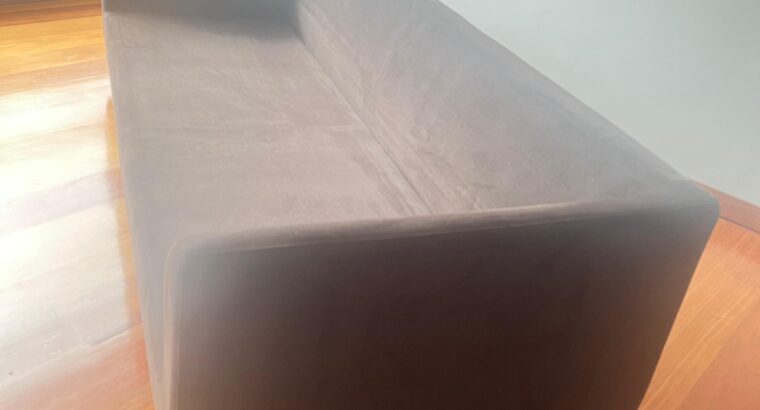 sofá de diseño 4 puestos bicolor café gris