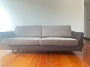 sofá de diseño 4 puestos bicolor café gris