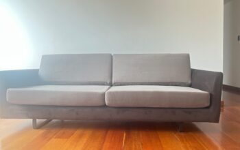 sofá de diseño 4 puestos bicolor café gris