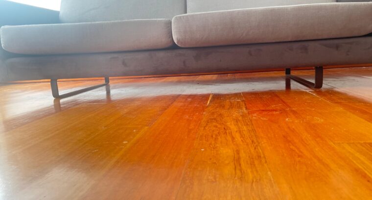 sofá de diseño 4 puestos bicolor café gris