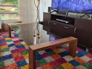 Mesa De Centro En Madera Y Vidrio