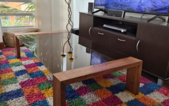 Mesa De Centro En Madera Y Vidrio