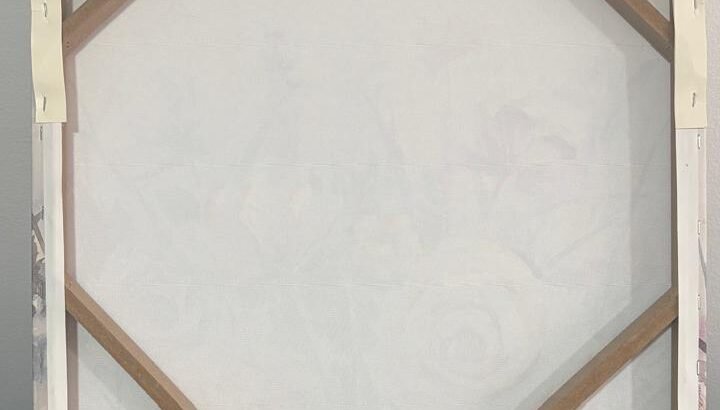 Cuadro Decorativo En Óleo (Rosa Y Violeta)