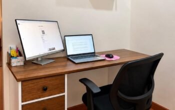 Escritorio Recto, Repisa Y Silla