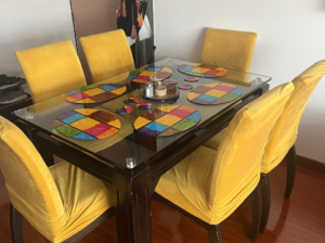 Set De Comedor De 6 Puestos + Forros