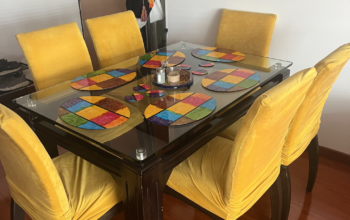Set De Comedor De 6 Puestos + Forros